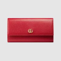 Gucci GG Unisex GG Marmont Leather Continental Wallet in Leather-Red (1)