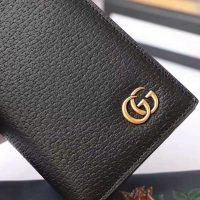 Gucci GG Unisex GG Marmont Leather Long ID Wallet in Black Leather (1)