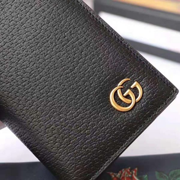 Gucci GG Unisex GG Marmont Leather Long ID Wallet in Black Leather (4)