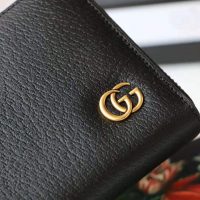 Gucci GG Unisex GG Marmont Leather Zip Around Wallet in Black Leather (1)