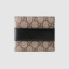 Gucci GG Unisex GG Supreme Wallet in BeigeEbony GG Supreme Canvas