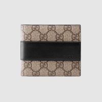 Gucci GG Unisex GG Supreme Wallet in BeigeEbony GG Supreme Canvas (1)