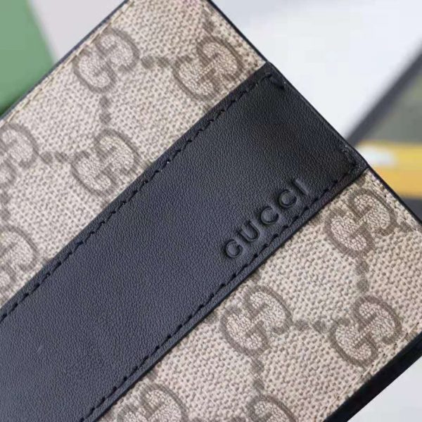 Gucci GG Unisex GG Supreme Wallet in BeigeEbony GG Supreme Canvas (5)