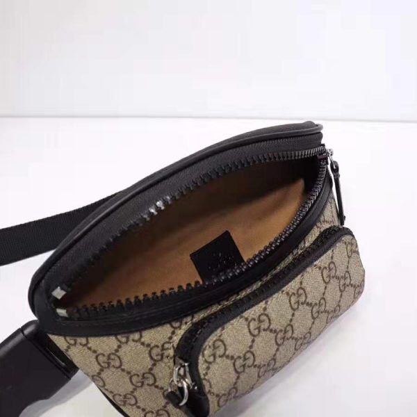 Gucci GG Unisex Gucci Eden Belt Bag in BeigeEbony GG Supreme Canvas (11)