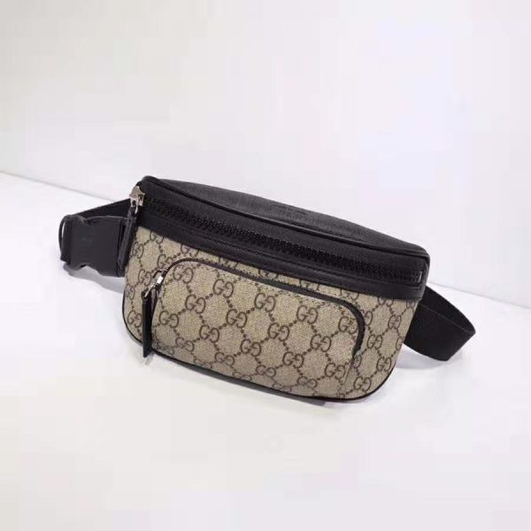 Gucci GG Unisex Gucci Eden Belt Bag in BeigeEbony GG Supreme Canvas (6)