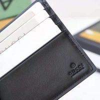 Gucci GG Unisex Leather Wallet with Gucci Logo in Black Leather (1)