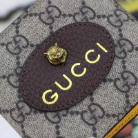 Gucci GG Unisex Neo Vintage GG Supreme Wallet in BeigeEbony GG Supreme Canvas (1)