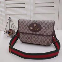 Gucci GG Unisex Neo Vintage Messenger Bag in BeigeEbony GG Supreme Canvas (1)