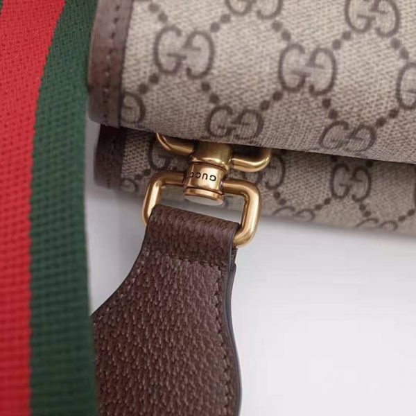 Gucci GG Unisex Neo Vintage Messenger Bag in BeigeEbony GG Supreme Canvas (9)