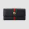 Gucci GG Unisex Ophidia Continental Wallet in Black Leather