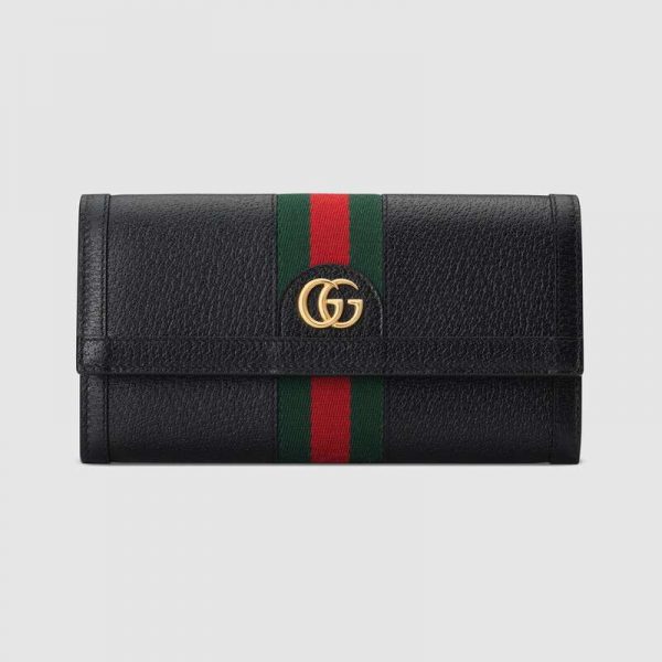 Gucci GG Unisex Ophidia Continental Wallet in Black Leather (1)