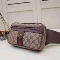 Gucci GG Unisex Ophidia GG Belt Bag in BeigeEbony Soft GG Supreme Canvas (1)