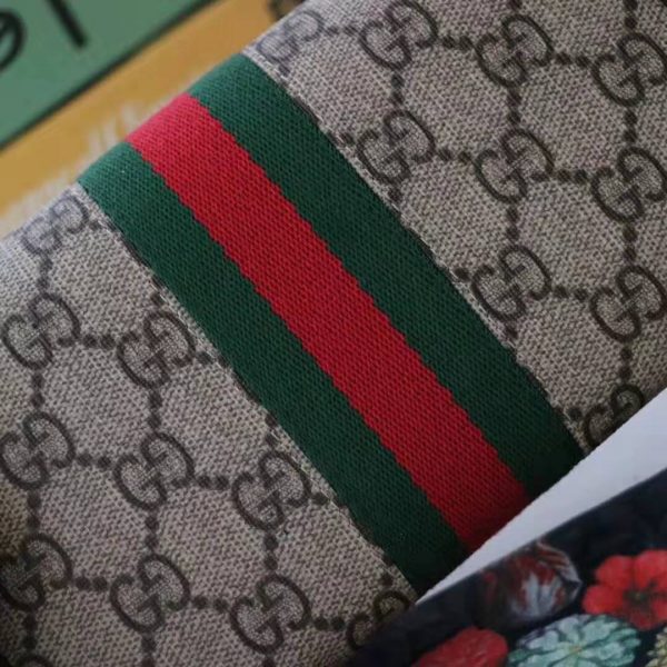 Gucci GG Unisex Ophidia GG Continental Wallet in BeigeEbony GG Supreme Canvas (5)
