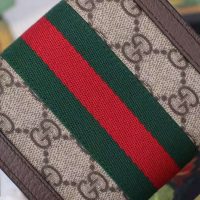 Gucci GG Unisex Ophidia GG French Flap Wallet in BeigeEbony GG Supreme Canvas (1)