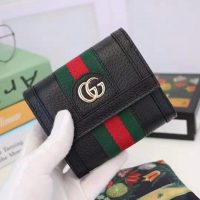 Gucci GG Unisex Ophidia GG French Flap Wallet in Black Leather (1)