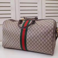 Gucci GG Unisex Ophidia GG Large Carry-On Duffle in BeigeEbony GG Supreme Canvas (1)