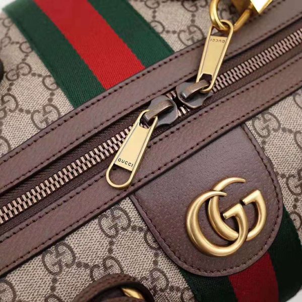 Gucci GG Unisex Ophidia GG Large Carry-On Duffle in BeigeEbony GG Supreme Canvas (9)