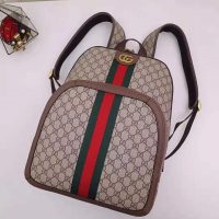 Gucci GG Unisex Ophidia GG Medium Backpack in BeigeEbony GG Supreme Canvas (1)