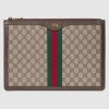 Gucci GG Unisex Ophidia GG Portfolio in BeigeEbony GG Supreme Canvas