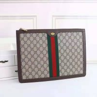 Gucci GG Unisex Ophidia GG Portfolio in BeigeEbony GG Supreme Canvas (1)