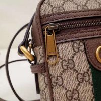 Gucci GG Unisex Ophidia GG Shoulder Bag in BeigeEbony GG Supreme Canvas (1)