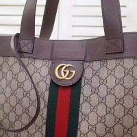 Gucci GG Unisex Ophidia Soft GG Supreme Large Tote in BeigeEbony GG Supreme Canvas (1)