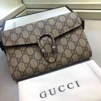 Gucci GG Women Dionysus GG Supreme Chain Wallet-Sandy (1)
