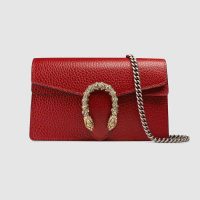 Gucci GG Women Dionysus Super Mini Leather Bag in Tiger Head with Crystals-Red (1)