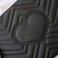 Gucci GG Women GG Marmont Leather Pouch in Black Matelassé Chevron Leather with Heart (1)