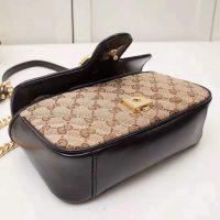 Gucci GG Women GG Marmont Mini Bag in BeigeEbony Original GG Canvas (1)