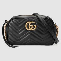 Gucci GG Women GG Marmont Small Shoulder Bag in Matelassé Chevron Leather-Red (1)