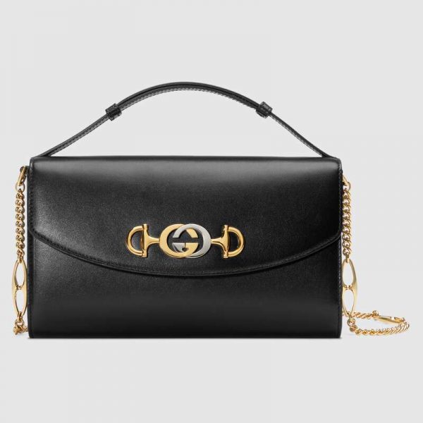 Gucci GG Women Gucci Zumi Smooth Leather Small Shoulder Bag with Interlocking G Horsebit (1)