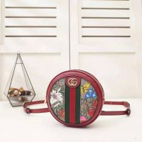 Gucci GG Women Ophidia GG Flora Mini Backpack in BeigeEbony GG Supreme Canvas (1)