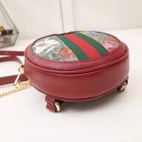 Gucci GG Women Ophidia GG Flora Mini Backpack in BeigeEbony GG Supreme Canvas (1)