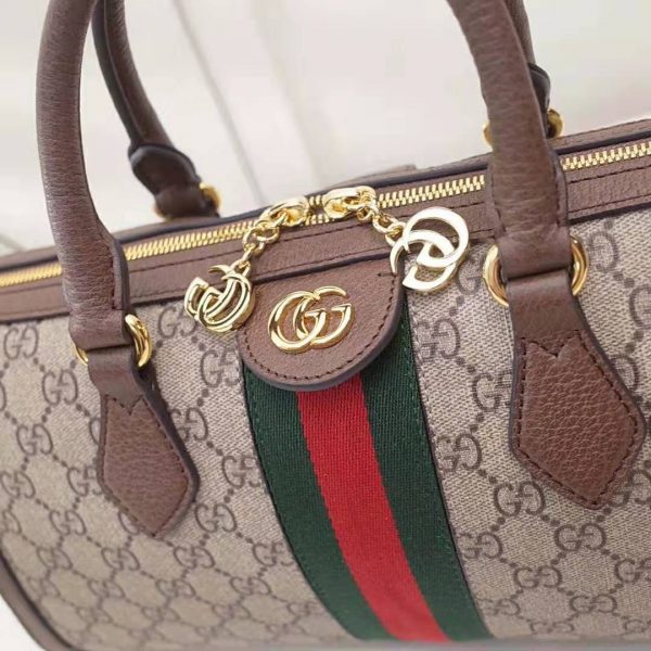 Gucci GG Women Ophidia GG Medium Top Handle Bag in Beige GG Supreme Canvas (4)
