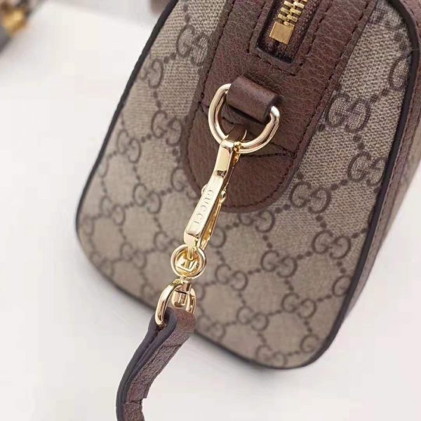 Gucci GG Women Ophidia GG Medium Top Handle Bag in Beige GG Supreme Canvas (6)