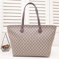 Gucci GG Women Ophidia GG Medium Tote in BeigeEbony Soft GG Supreme (1)