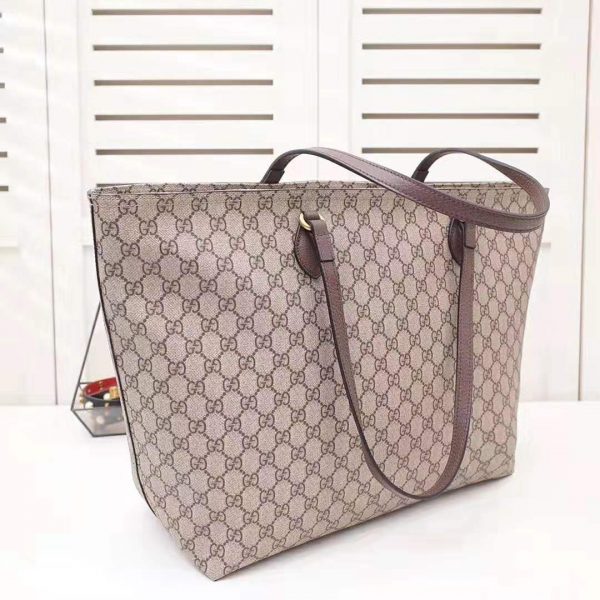 Gucci GG Women Ophidia GG Medium Tote in BeigeEbony Soft GG Supreme (5)