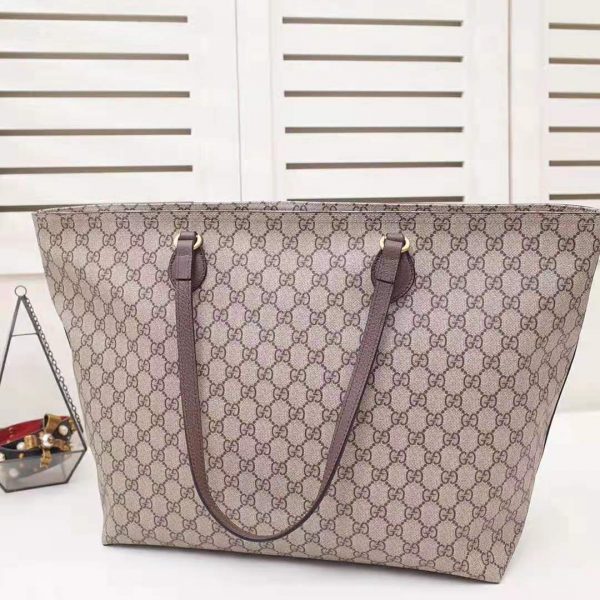 Gucci GG Women Ophidia GG Medium Tote in BeigeEbony Soft GG Supreme (6)