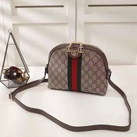 Gucci GG Women Ophidia GG Small Shoulder Bag in Beige GG Supreme Canvas (1)