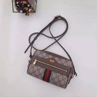 Gucci GG Women Ophidia GG Supreme Mini Bag in BeigeEbony GG Supreme Canvas (1)