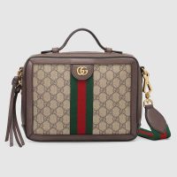 Gucci GG Women Ophidia Small GG Shoulder Bag in BeigeEbony GG Supreme Canvas