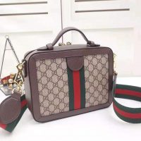 Gucci GG Women Ophidia Small GG Shoulder Bag in BeigeEbony GG Supreme Canvas (1)