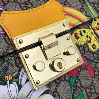 Gucci GG Women Padlock GG Flora Small Bamboo Shoulder Bag