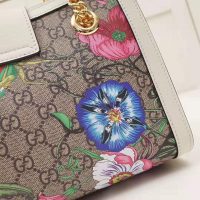 Gucci GG Women Padlock GG Flora Small Shoulder Bag in BeigeEbony GG Supreme Canvas (1)