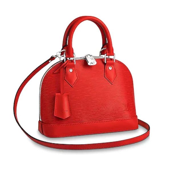 Louis Vuitton LV Women Alma BB Handbag in Epi Leather-Red (5)