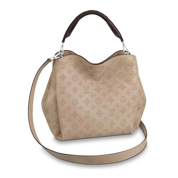 Louis Vuitton LV Women Babylone PM Bag in Mahina Perforated Calf Leather-Sandy (1)