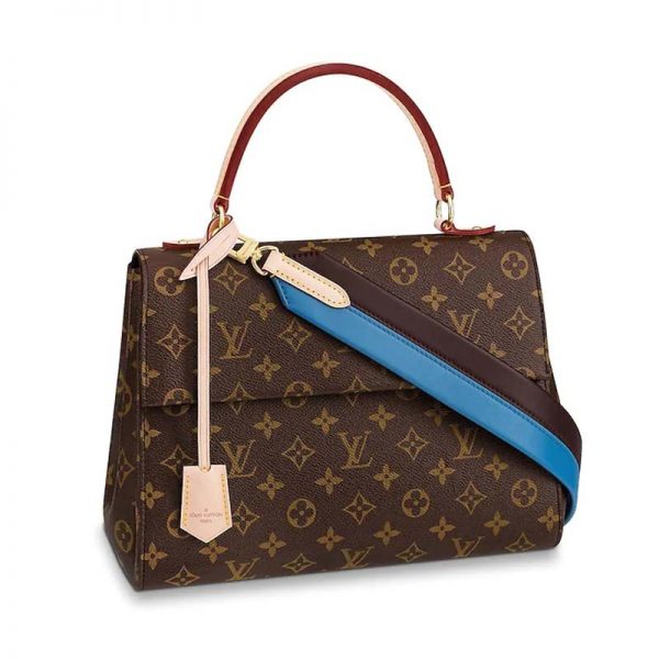 Louis Vuitton LV Women Cluny MM Handbag in Monogram Canvas-Blue (6)