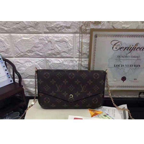 Louis Vuitton LV Women Félicie Pochette in Monogram Canvas-Brown (5)