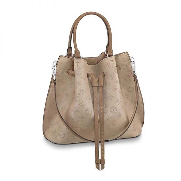 Louis Vuitton LV Women Girolata Bag in Mahina Calfskin Leather-Sandy (1)